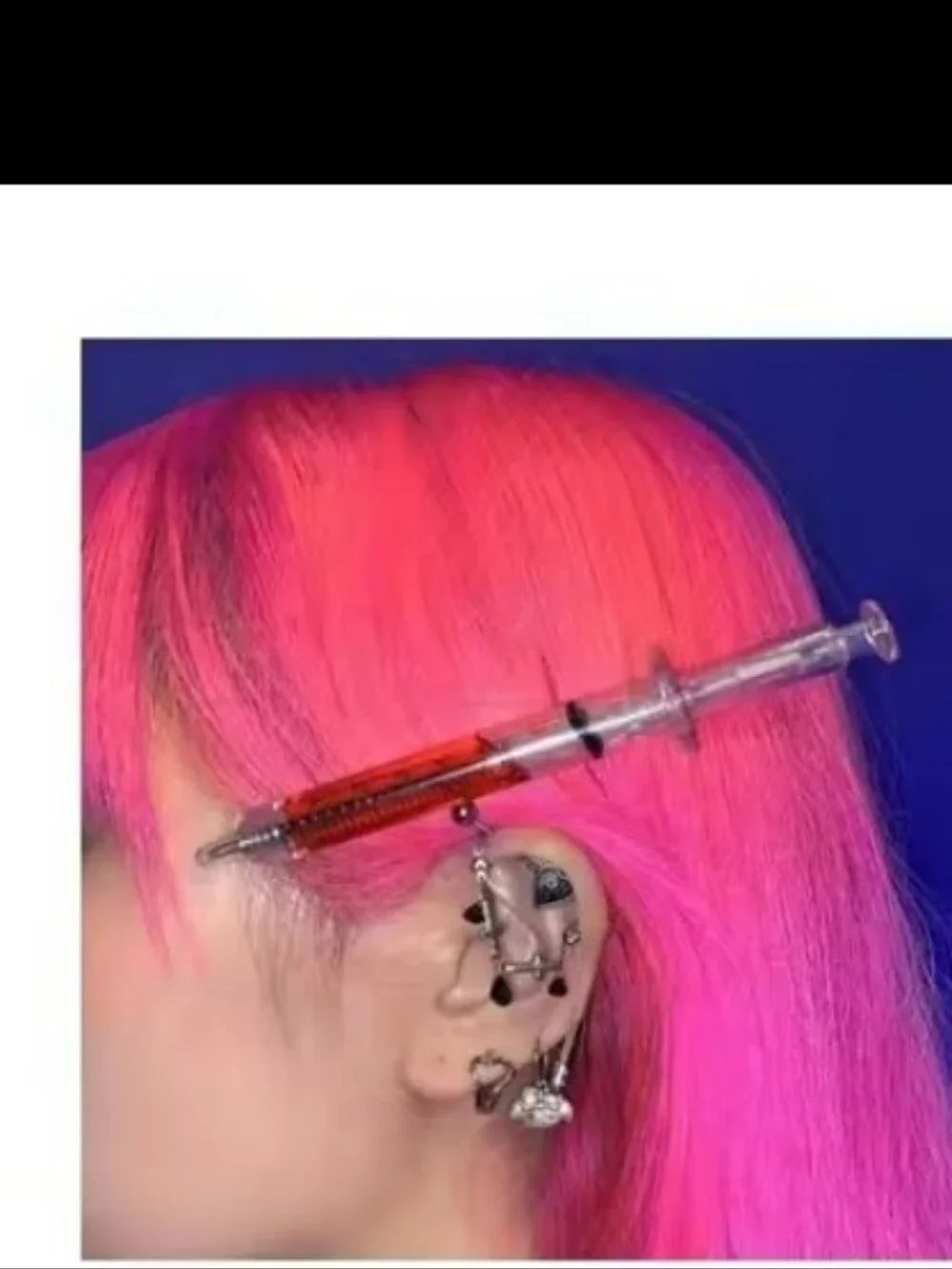 Novelty Syringe hairclip